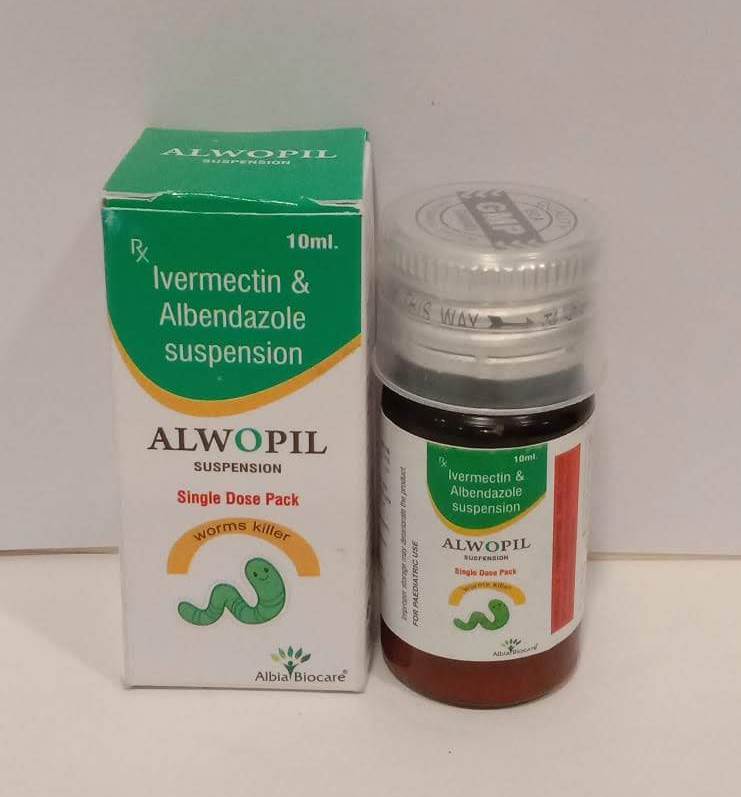 ALWOPIL Susp | Albendazole 200mg + Ivermectin 1.5mg (per 5 ml)